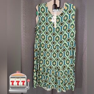 Love Nation 100% Rayon Dress Size 2X Short Sleeve